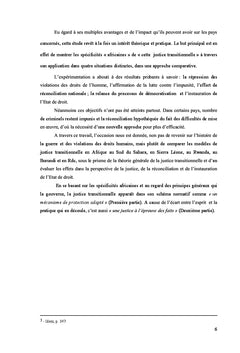 La justice transitionnelle et les politiques du pardon