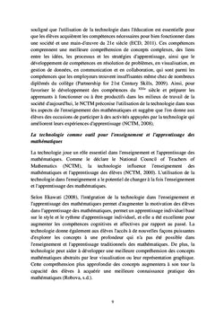 L'enseignement et l'apprentissage du calcul