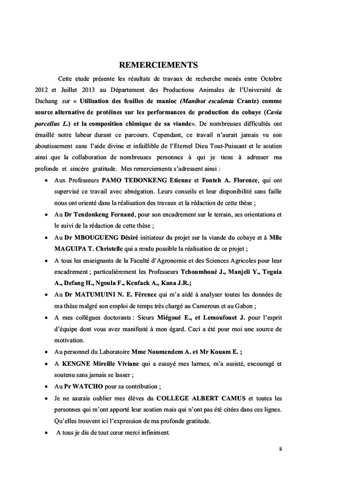 Le cobaye ( Cavia porcellus L.) : Elevage et alimentation