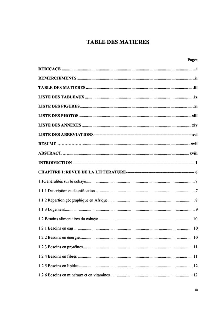 Le cobaye ( Cavia porcellus L.) : Elevage et alimentation