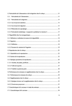 Le cobaye ( Cavia porcellus L.) : Elevage et alimentation
