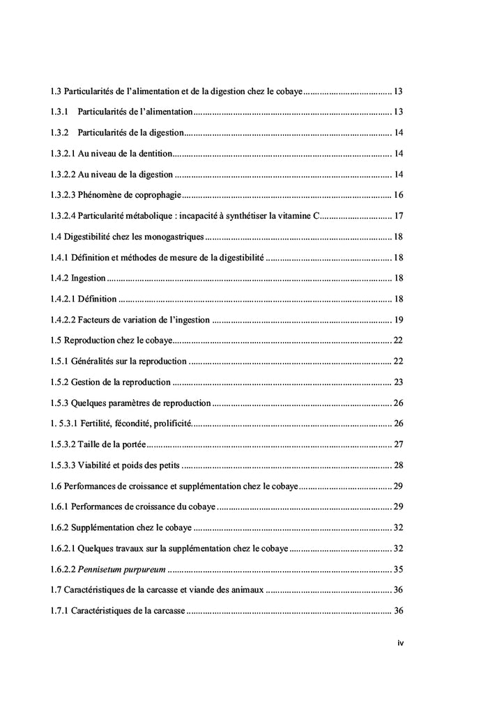 Le cobaye ( Cavia porcellus L.) : Elevage et alimentation