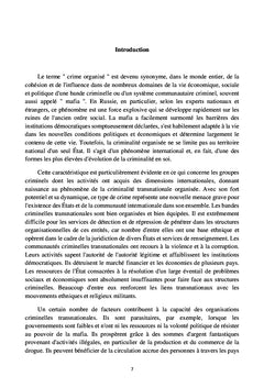 L'évolution de la criminalité transnationale organisée