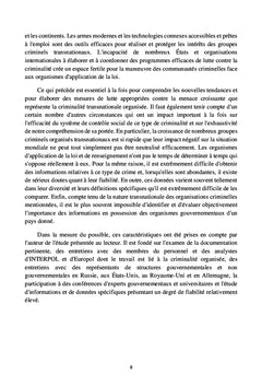 L'évolution de la criminalité transnationale organisée