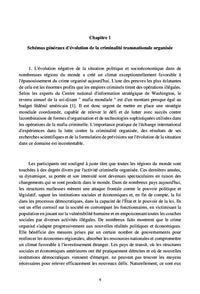 L'évolution de la criminalité transnationale organisée