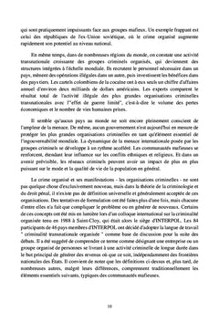 L'évolution de la criminalité transnationale organisée