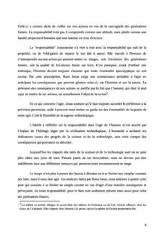 Le Principe Responsabilité de Hans Jonas