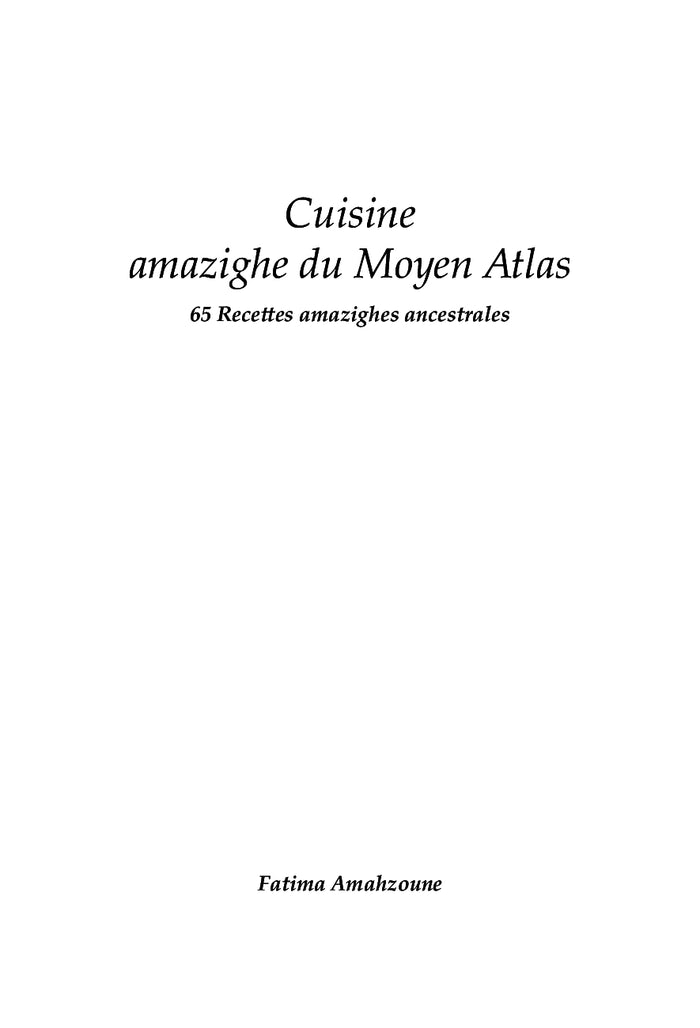 Cuisine amazighe du Moyen Atlas
