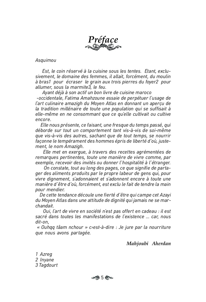 Cuisine amazighe du Moyen Atlas