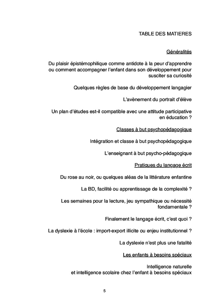 Perspectives en Psychopédagogie