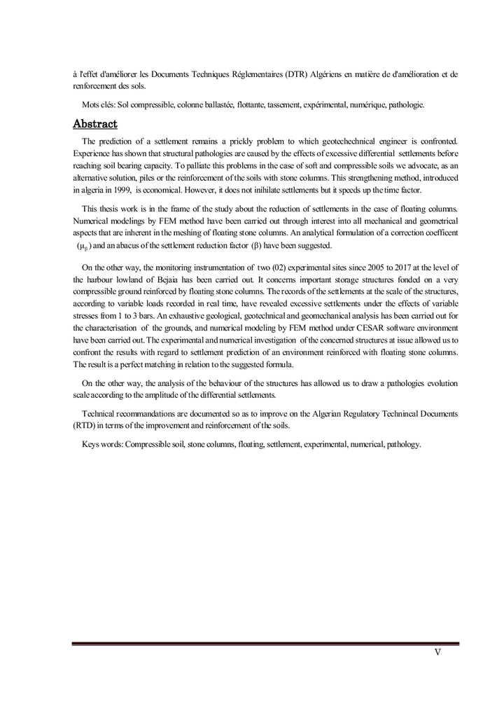 Analyse du comportement des colonnes ballastées flottantes