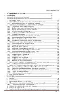 Analyse du comportement des colonnes ballastées flottantes