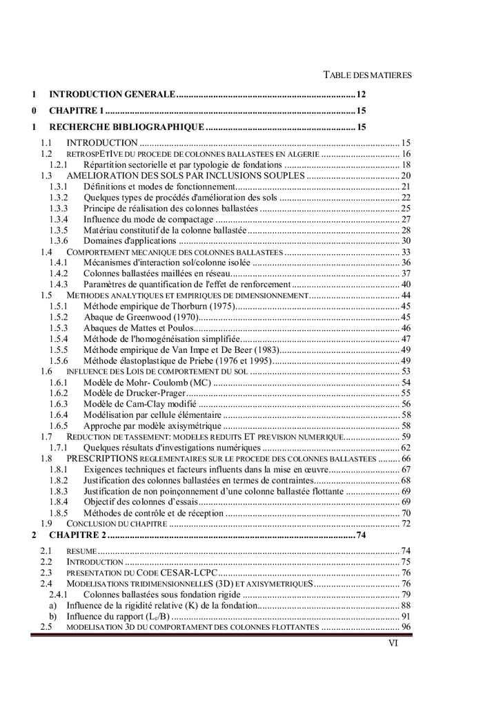 Analyse du comportement des colonnes ballastées flottantes
