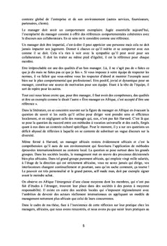Être manager en Afrique, c'est accepter d'être une référence