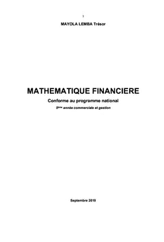 Mathématique financière
