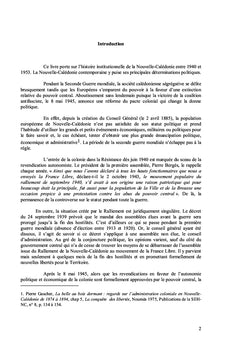 Une histoire politique de la Nouvelle-Calédonie
