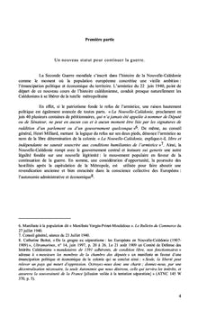 Une histoire politique de la Nouvelle-Calédonie