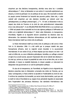 Francophonie et promotion des standards de la démocratie électorale