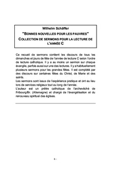 Collection de sermons pour l'année de lecture C
