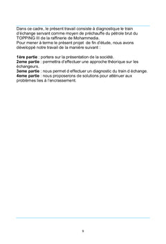 Etude de l'encrassement des trains d'échange du topping III