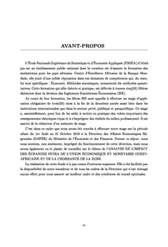 Analyse de l'impact des échanges intra-UEMOA et de la croissance