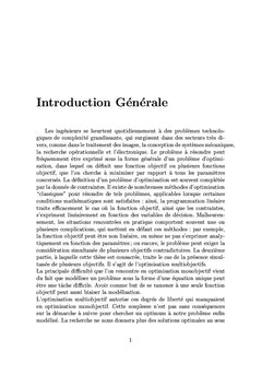 Optimisation: mono-objectif et multiobjectif