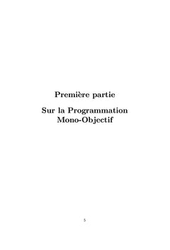 Optimisation: mono-objectif et multiobjectif