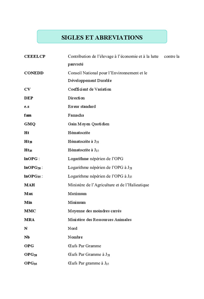 Méthode Famacha, outils de diagnostic de l'anémie clinique des ovins