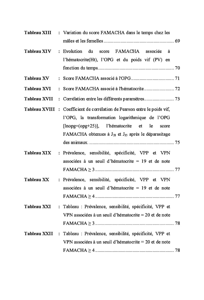 Méthode Famacha, outils de diagnostic de l'anémie clinique des ovins