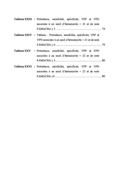 Méthode Famacha, outils de diagnostic de l'anémie clinique des ovins