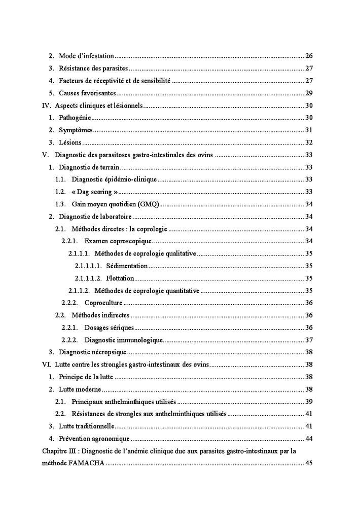 Méthode Famacha, outils de diagnostic de l'anémie clinique des ovins
