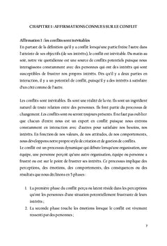 Procédures sur l'analyse et la gestion des conflits
