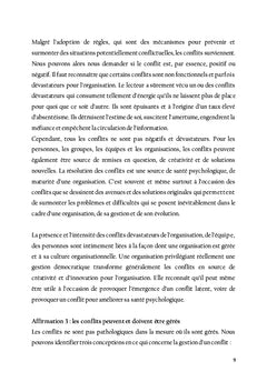 Procédures sur l'analyse et la gestion des conflits
