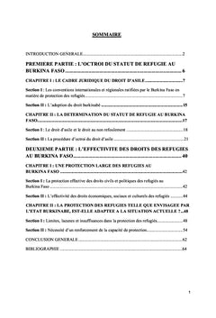 La protection des droits des réfugiés au Burkina Faso