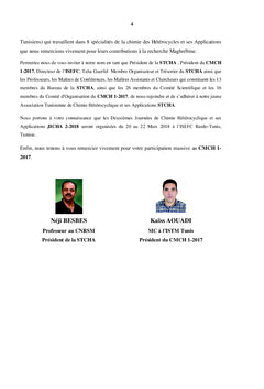 Recueil du Premier Colloque Maghrébin sur la Chimie des Hétérocycles