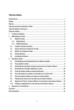 Tenue des dossiers médicaux