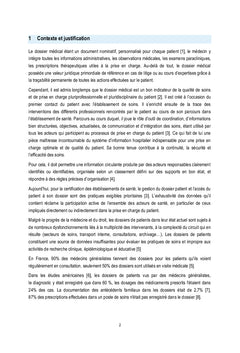 Tenue des dossiers médicaux