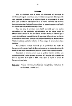 La finance informelle face aux insuffisances managériales des institutions de Microfinance