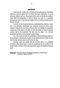 La finance informelle face aux insuffisances managériales des institutions de Microfinance