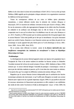 La finance informelle face aux insuffisances managériales des institutions de Microfinance