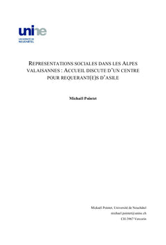 Représentations sociales dans les Alpes valaisannes