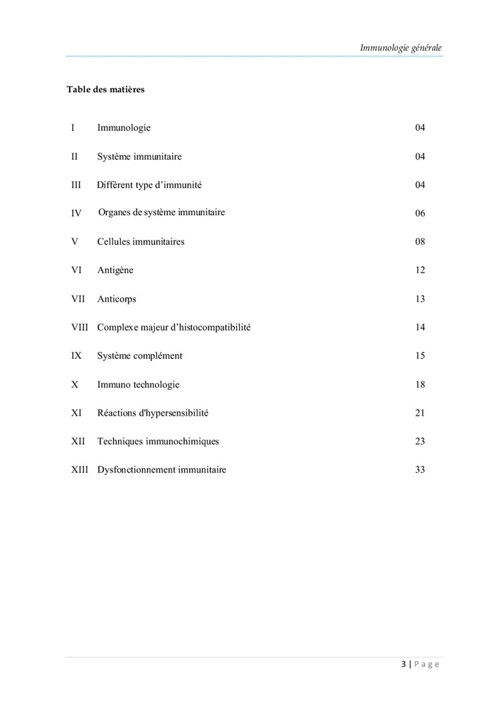 Immunologie Fondamentale