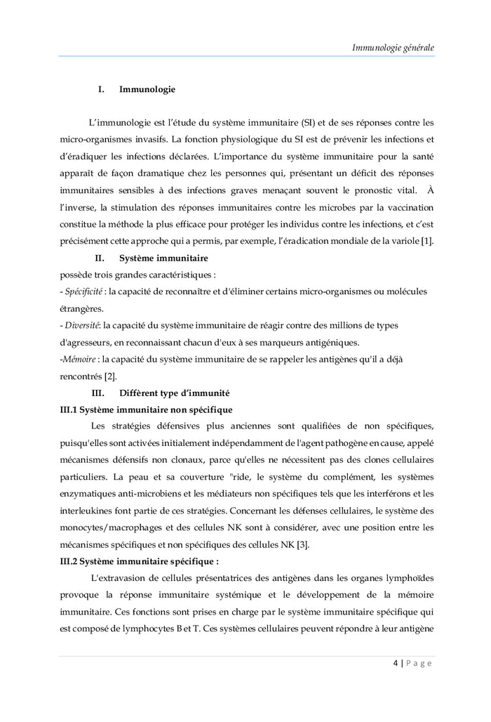 Immunologie Fondamentale