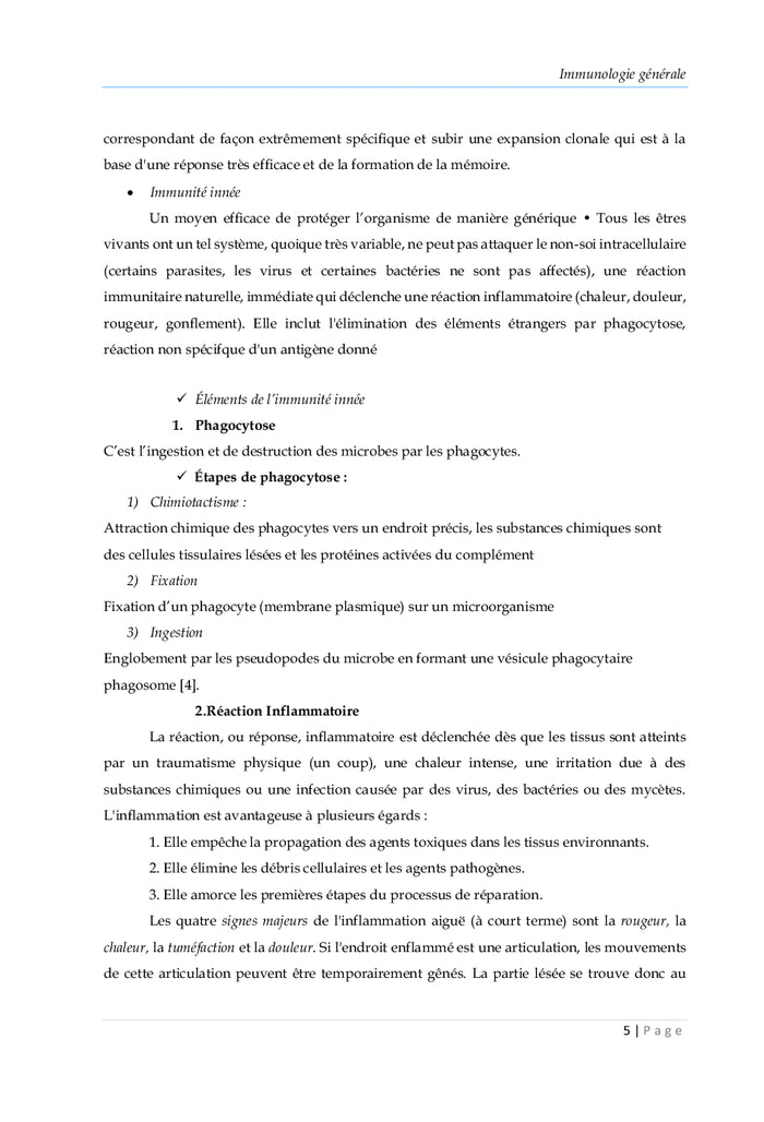 Immunologie Fondamentale