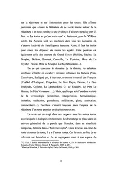 Les procédés de la réécriture dans l'oeuvre dramatique de Molière