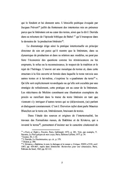Les procédés de la réécriture dans l'oeuvre dramatique de Molière