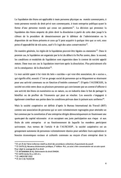 La liquidation des sociétés coopératives en droit OHADA