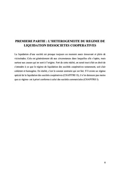 La liquidation des sociétés coopératives en droit OHADA