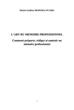 L'art Du Mémoire Professionnel