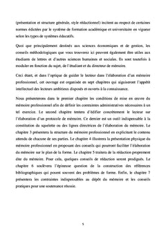 L'art Du Mémoire Professionnel